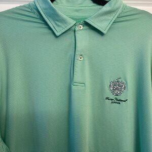 Fairway & Greene Golf Polo Trump National Jupiter Mens XL Green Stripe Shirt USA